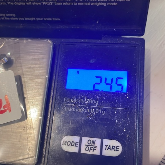 1” silver tone & bezel set clear Austrian crystal dangle drop earrings - Picture 13 of 13